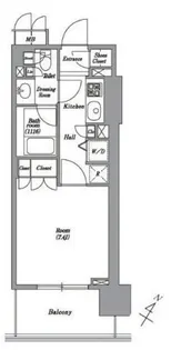レキシントンスクエア白金高輪【4階】の間取り