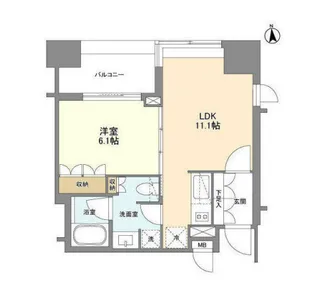 ラサンテ麻布十番【10階】の間取り