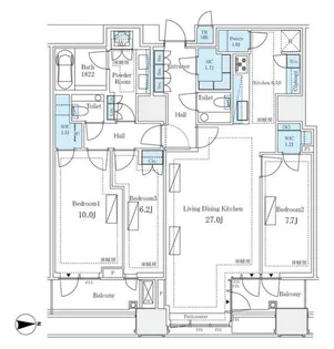 三田ガーデンヒルズイーストヒル【1階】の間取り