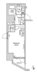 ベルビュー新橋【9階】の間取り