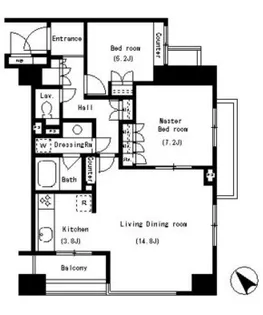 パークアクシス南麻布【5階】の間取り
