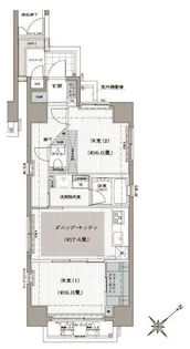 ZOOM銀座2丁目セカンド【6階】の間取り