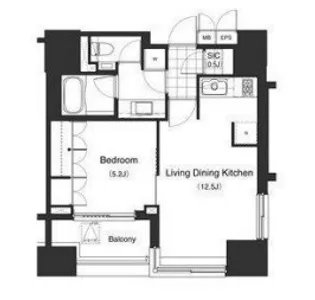 ラサンテ麻布十番【10階】の間取り
