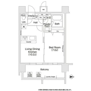 コンフォリア新宿【9階】の間取り