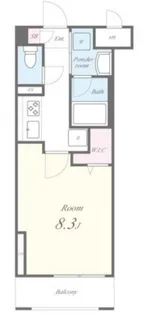 1Kの間取り画像