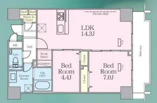 ゼンパレス日本橋【5階】の間取り