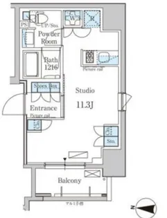パークアクシス日本橋本町【11階】の間取り