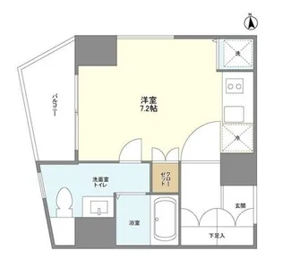 ベルファース東麻布【7階】の間取り