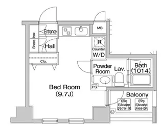 1Rの間取り画像