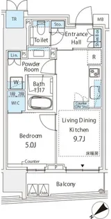 ミレアコート銀座プレミア【7階】の間取り