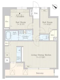 カームテラス神泉【9階】の間取り