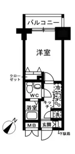 レジディア日本橋人形町Ⅱ【4階】の間取り