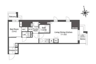 コンフォリア東上野【5階】の間取り