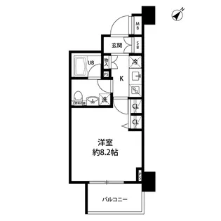 ルクレ日本橋馬喰町【10階】の間取り
