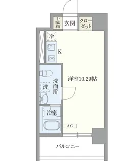 オープンブルーム東新宿【6階】の間取り