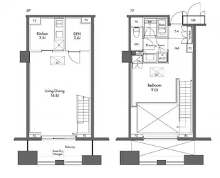 グラディート汐留ロッソの間取り