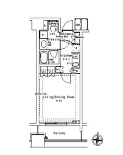 パークアクシス御茶ノ水ステージ【6階】の間取り