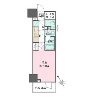 ルフォンプログレ四谷【2階】の間取り