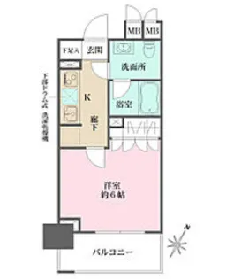 アンディーン月島【3階】の間取り