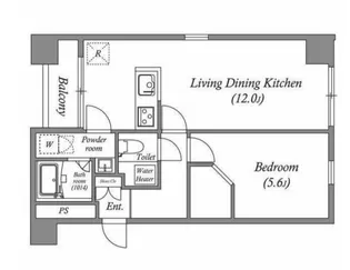 オーパスホームズ八丁堀【1階】の間取り