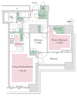 三田ガーデンヒルズイーストヒル【8階】の間取り