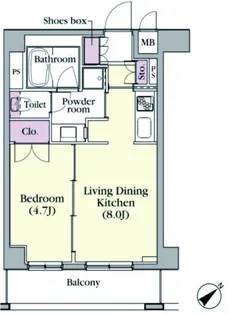 プラチナコート中目黒【2階】の間取り