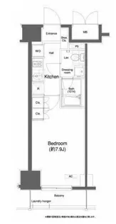 プラウドフラット白金高輪【13階】の間取り