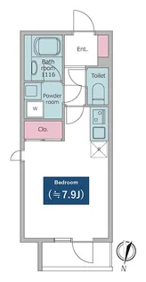 レジディア文京小石川【2階】の間取り