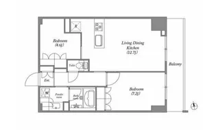 ディームス蔵前レジデンス【15階】の間取り