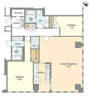 プルデンシャルタワーレジデンス【36階】の間取り