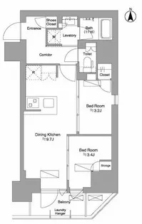 ブリリアイスト新御徒町【9階】の間取り