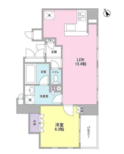 グランカーサ銀座イースト【2階】の間取り