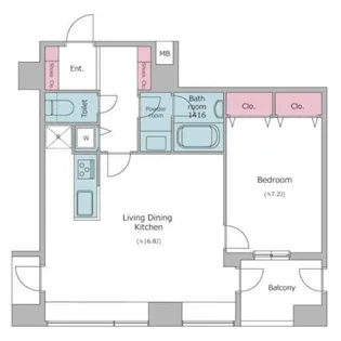 1LDKの間取り画像