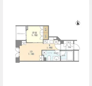 シティハウス東京新橋【9階】の間取り