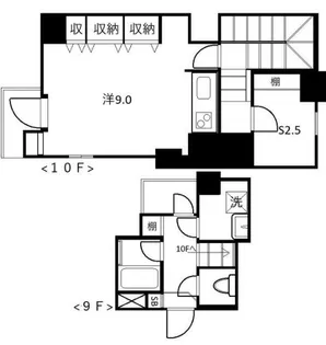 パレステュディオ三番町Ⅱの間取り