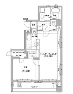 クレジデンス日本橋浜町【7階】の間取り