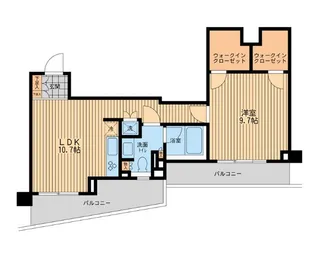 1LDKの間取り画像