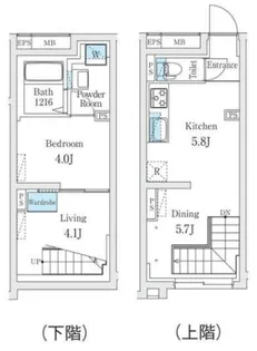 1LDKの間取り画像