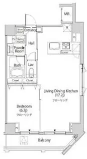 1LDKの間取り画像