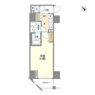 1Kの間取り画像