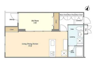 クオーレ中目黒【1階】の間取り