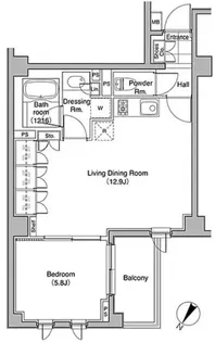 コートレアル三田綱町【2階】の間取り