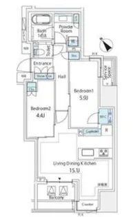 ミレアコート銀座プレミア【6階】の間取り