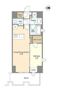 リバーレ麻布十番【6階】の間取り