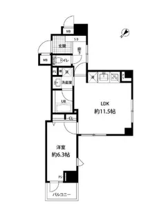 1LDKの間取り画像