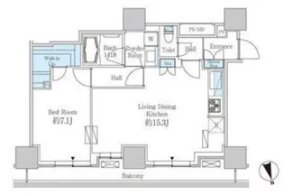 ベルファース芝浦タワー【22階】の間取り