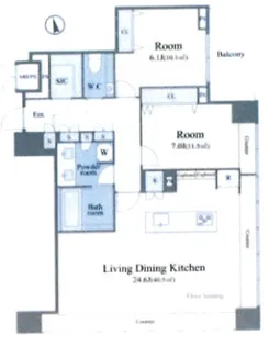 グランスイート麻布台ヒルトップタワー【11階】の間取り