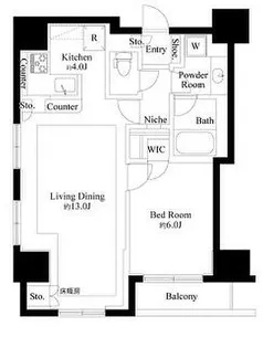 1LDKの間取り画像