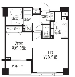 クリオ渋谷ラ・モード【5階】の間取り