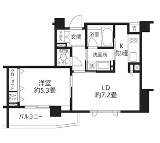 クリオ渋谷ラ・モード【2階】の間取り